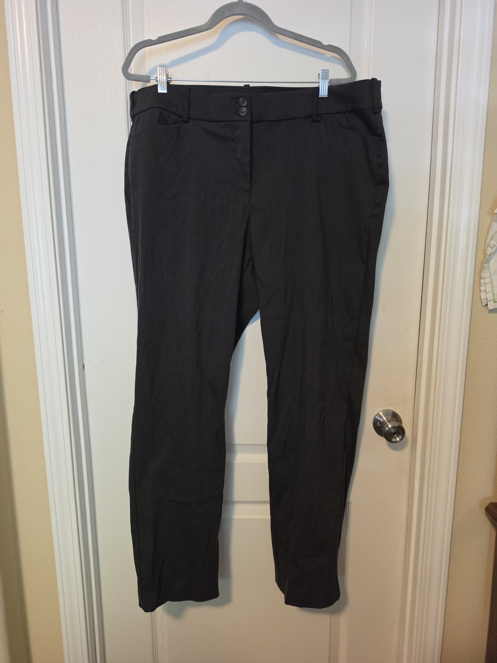 Lane Bryant Black Straight-Leg Trousers